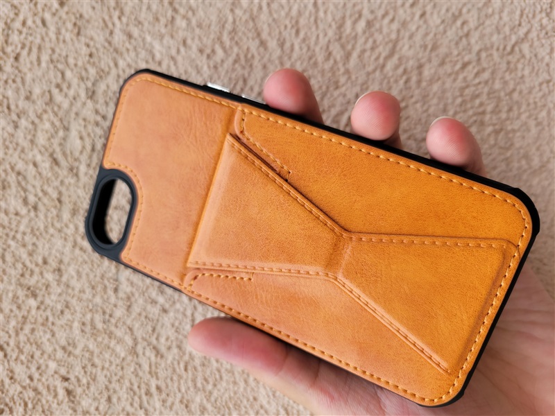 Kožený kryt pro Apple iPhone 6/7/8 Hnědý - Image 2